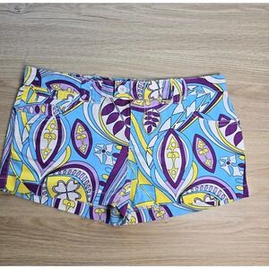 NWT Authentic Y2K MAX Rave Low-Rise Psychedelic Micro Shorts Size 11 coquette